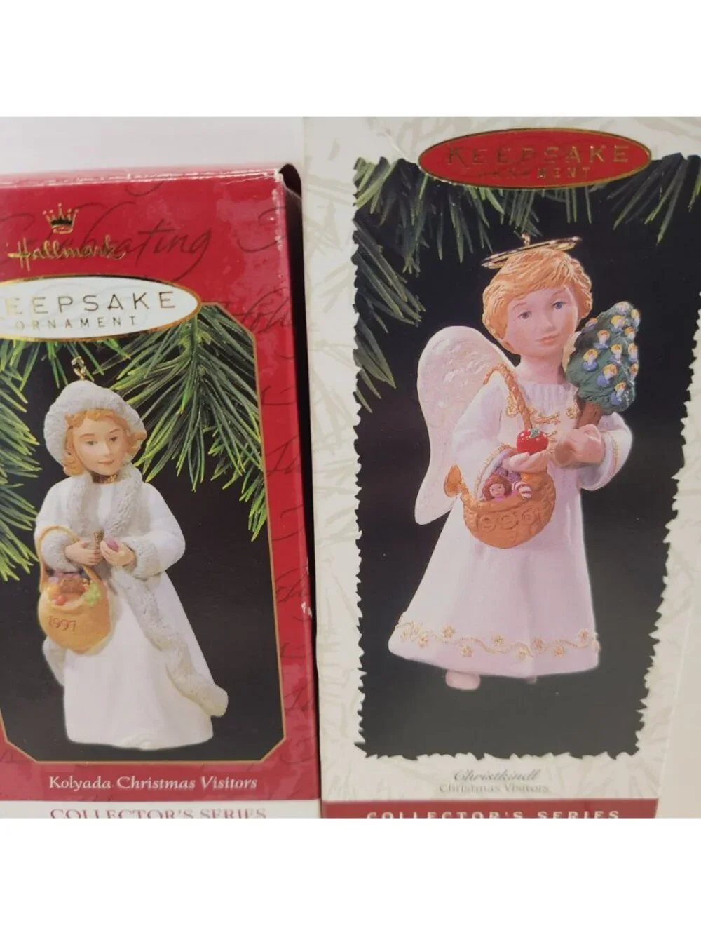Hallmark Keepsake Ornaments Kolyada & Christkindl Christmas Visitors Lot of 2